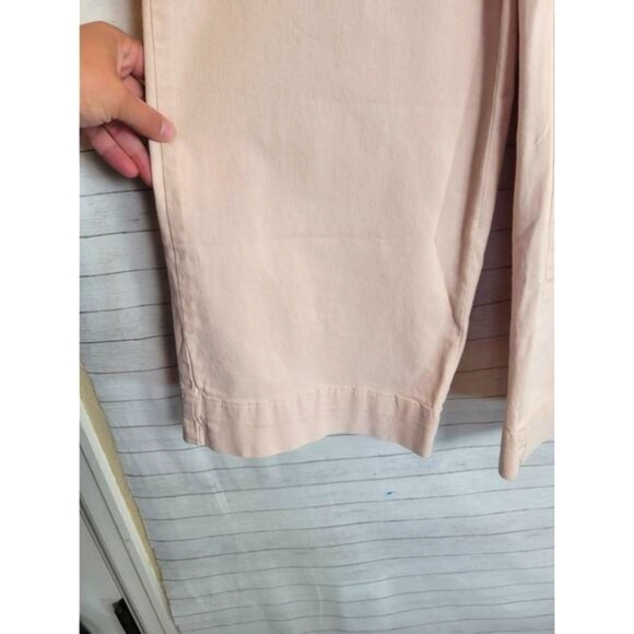 MARINE LAYER BRIDGET SLIM WIDE LEG CROP PANTS IN PEACH WHIP, SZ 14 - Picture 6 of 16
